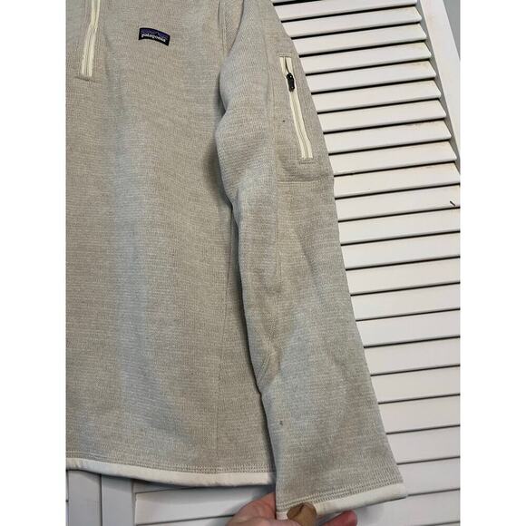 Patagonia Grey Cream Better Sweater 1/4 Zip Pullover Sz Small N - Picture 4 of 9